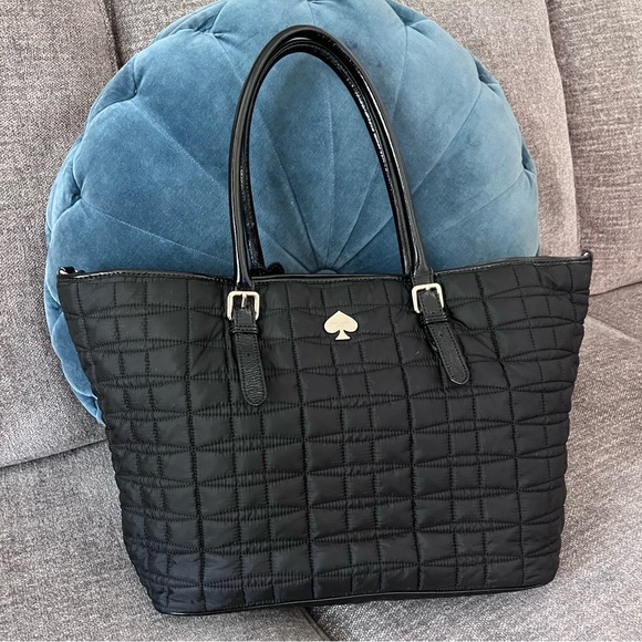 Kate Spade Large Black Quilted Tote/Diaper Bag - Picture 1 of 9